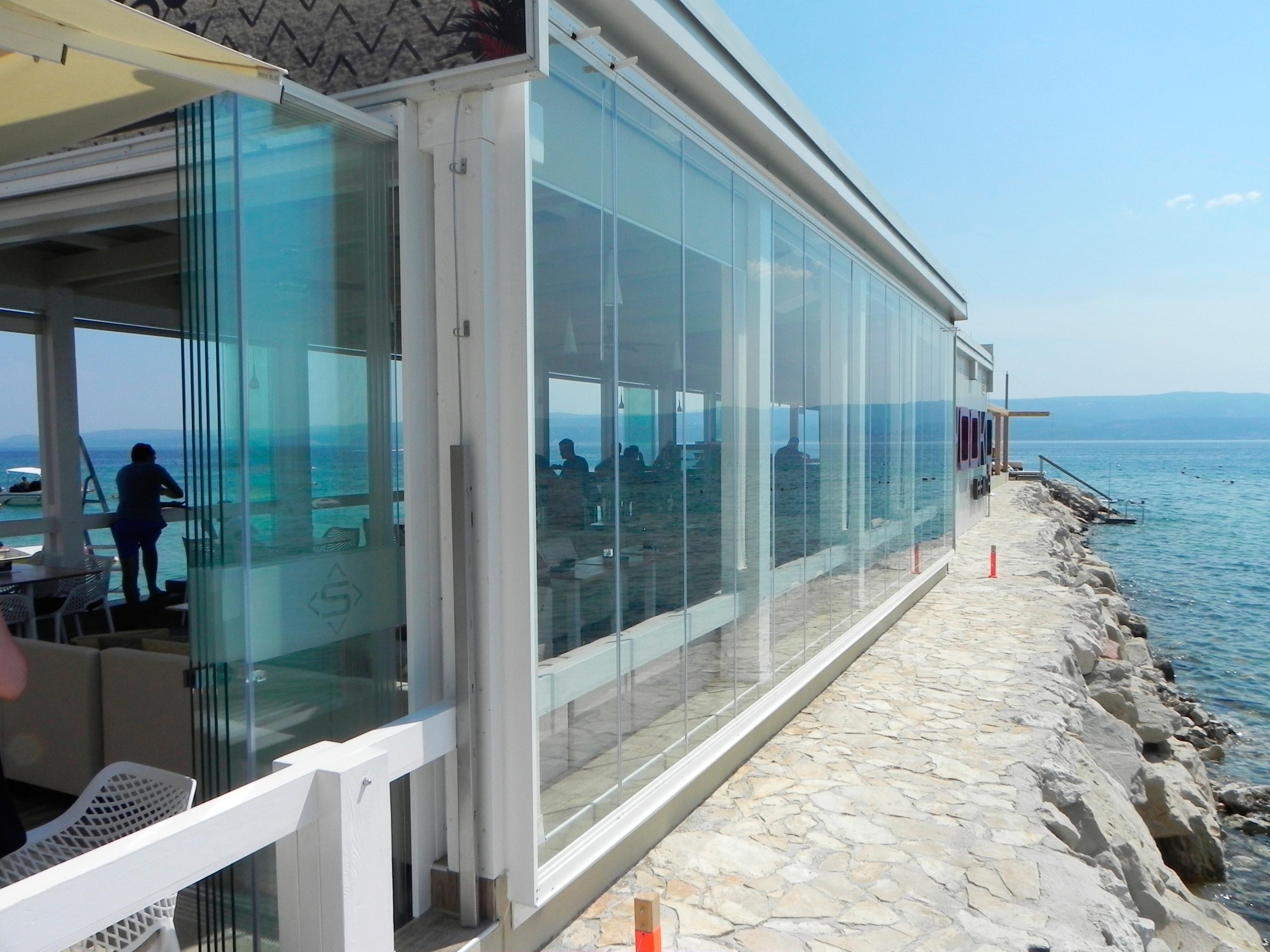 Glass enclosure in an restaurant in Croatia