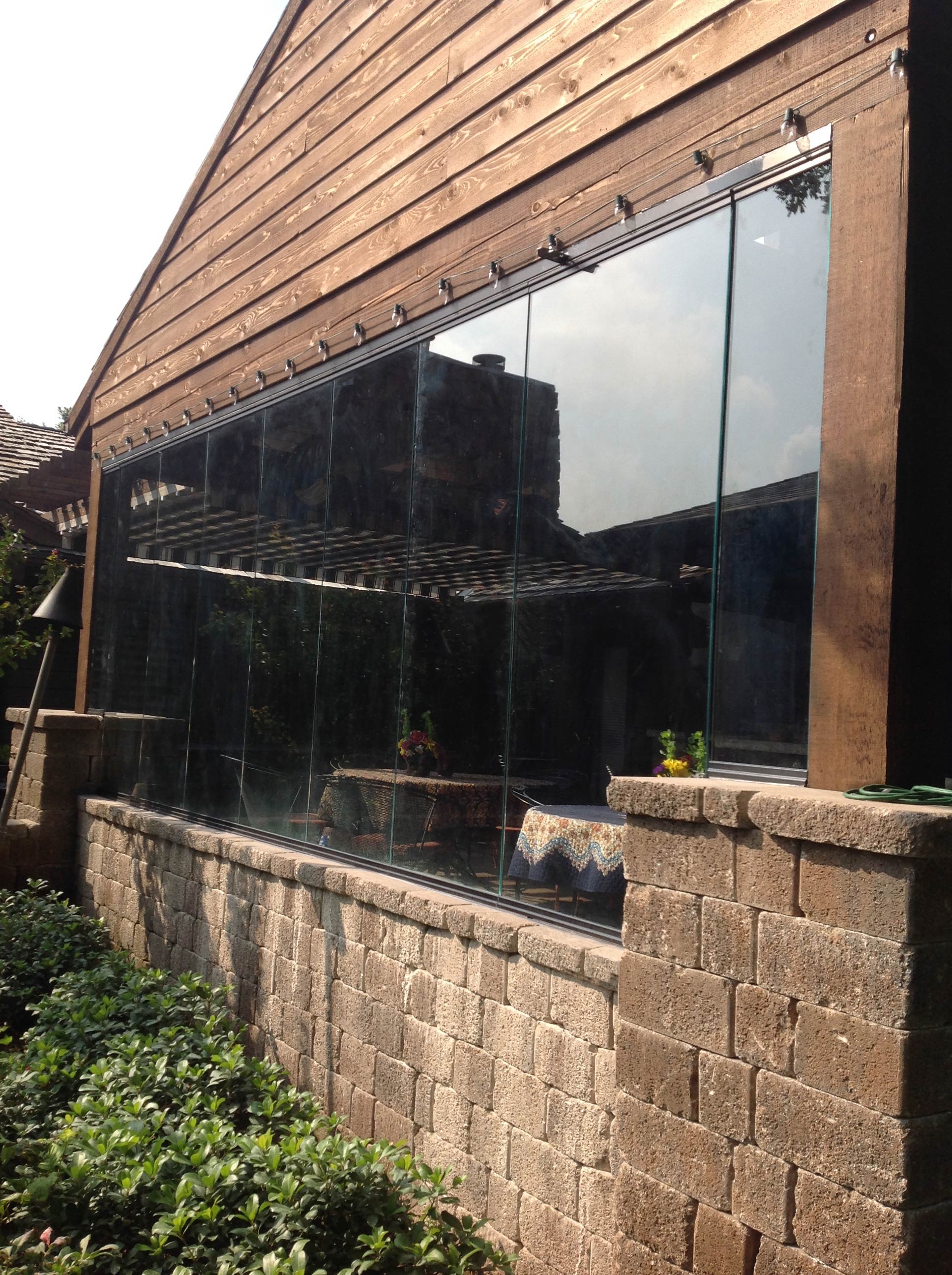 Glass enclosure for a porch in Oklahoma